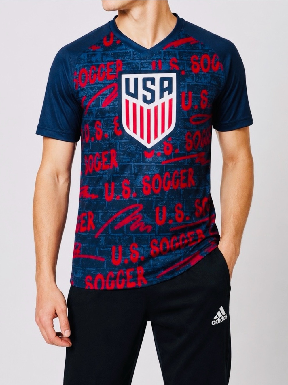 NEW FIFA US Soccer Jersey Men’s Large USA Graffiti National Team USMNT Football